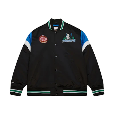 Mitchell Ness Mitchell & Ness Heavyweight Satin Jacket Minnesota Vikings Purple Mens Jacket OJBF5516-MVIYYPPPPURP