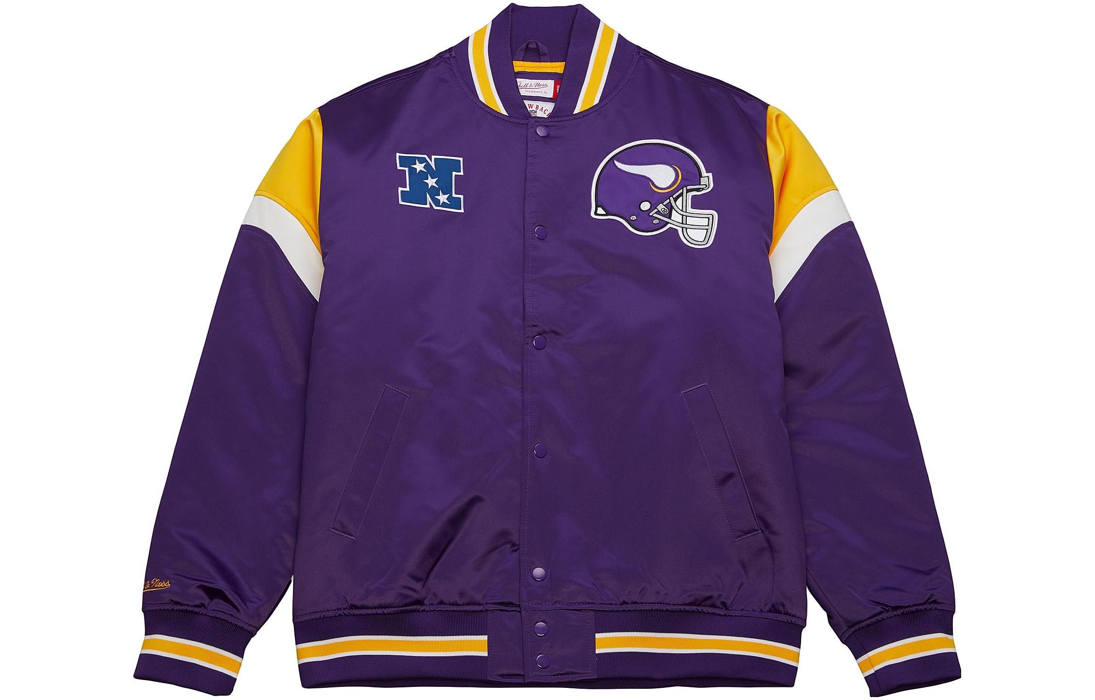 Mitchell Ness Mitchell & Ness Heavyweight Satin Jacket New England Patriots Men’s Blue Jacket OJBF5516-NEPYYPPPROYA