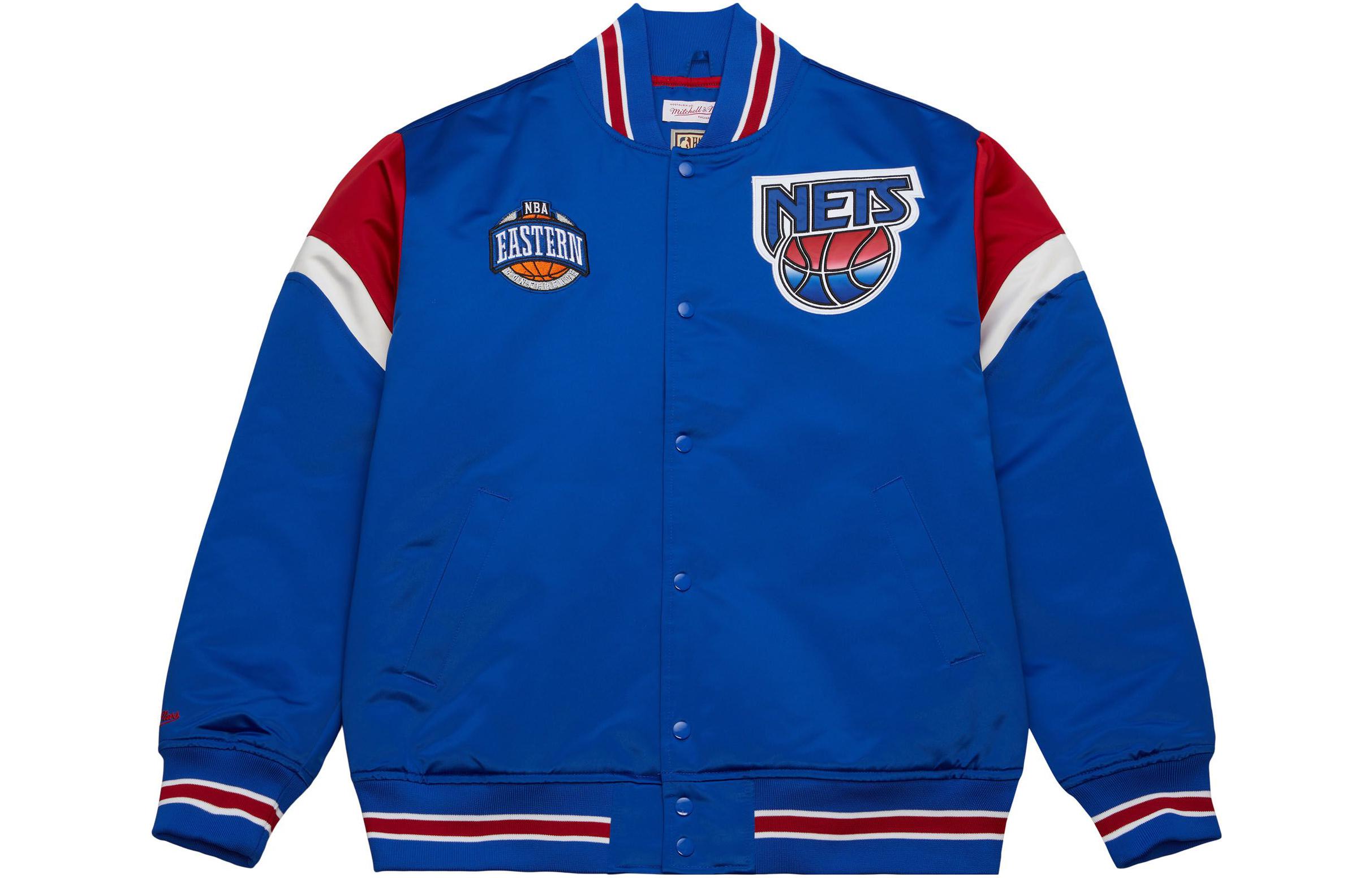 Mitchell Ness Mitchell & Ness Heavyweight Satin Jacket New Orleans Saints Black V-Neck Jacket OJBF5516-NOSYYPPPBLCK