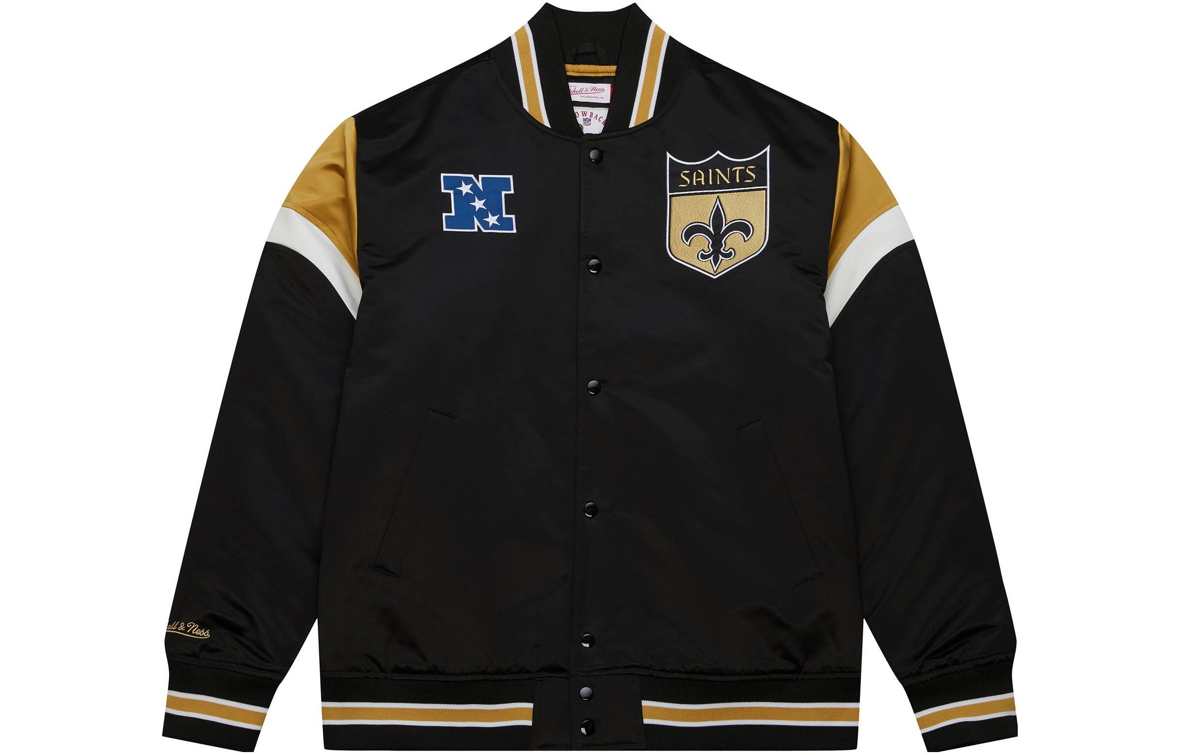 Mitchell Ness Mitchell & Ness Heavyweight Satin Jacket New York Giants Blue Jacket OJBF5516-NYGYYPPPROYA