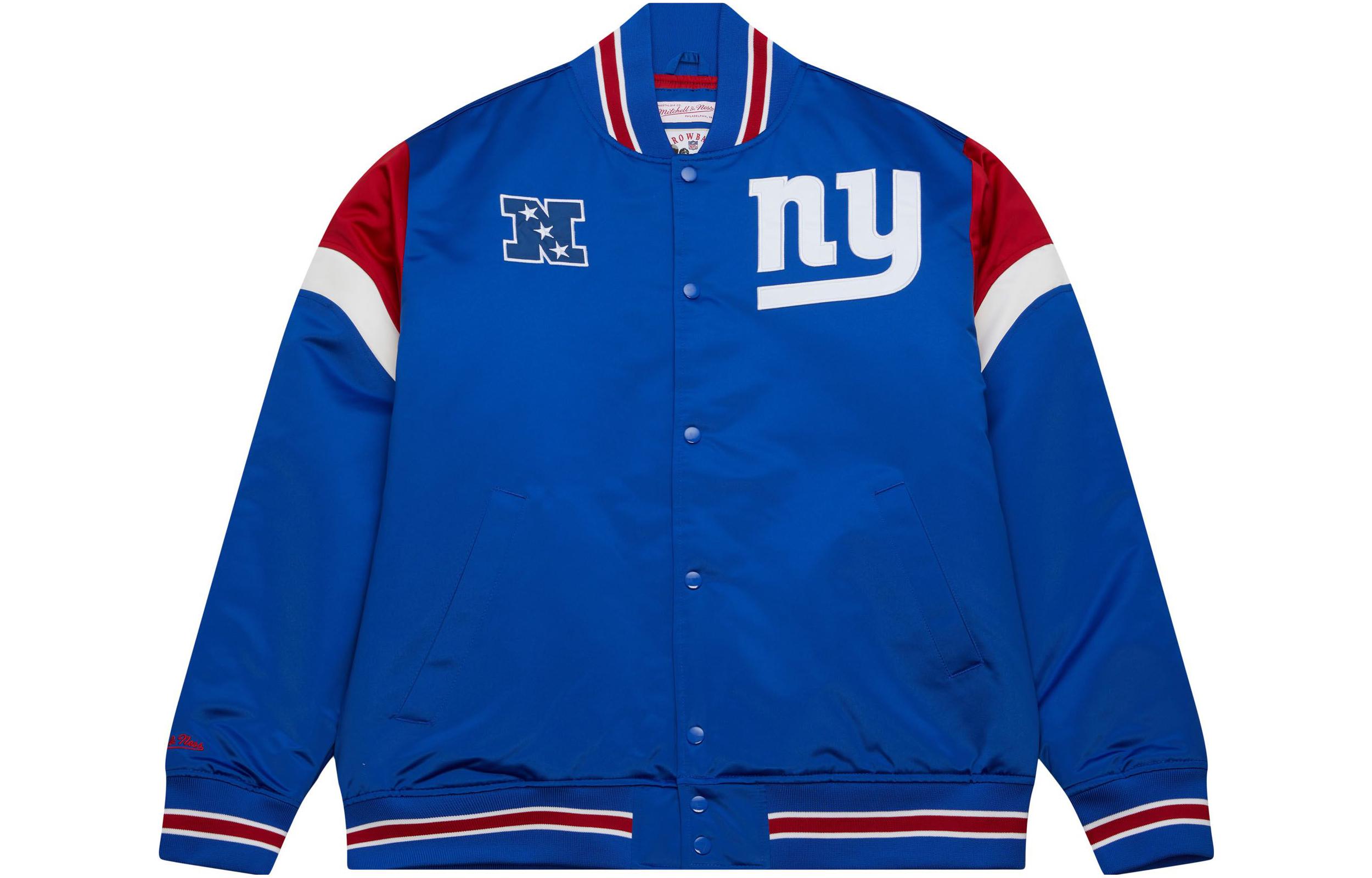 Mitchell Ness Mitchell & Ness Heavyweight Satin Jacket New York Mets Blue Snap Jacket OJBF5516-NYMYYPPPROYA