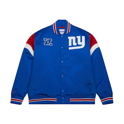Mitchell Ness Mitchell & Ness Heavyweight Satin Jacket New York Mets Blue Snap Jacket OJBF5516-NYMYYPPPROYA