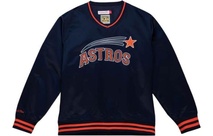 Mitchell Ness Mitchell & Ness Houston Rockets Embroidered Logo Red Fleece Sweatshirt Winter Men MN16W21-HOU