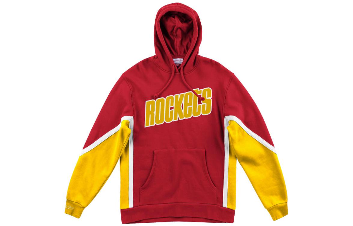 Mitchell Ness Mitchell & Ness Houston Rockets Red Heavyweight Satin Jacket Long Sleeve OJBF5516-HROYYPPPSCAR
