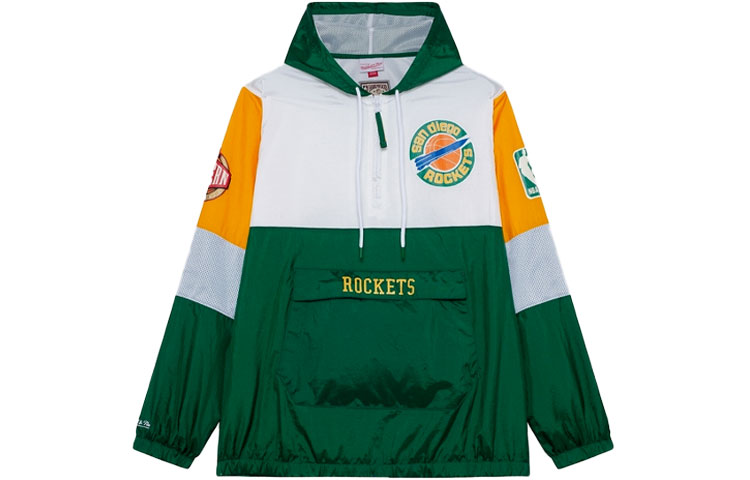 Mitchell Ness Mitchell & Ness Houston Rockets Logo Print Red Winter Sweatshirt Unisex Casual FPHDDF18026-HROSCAR