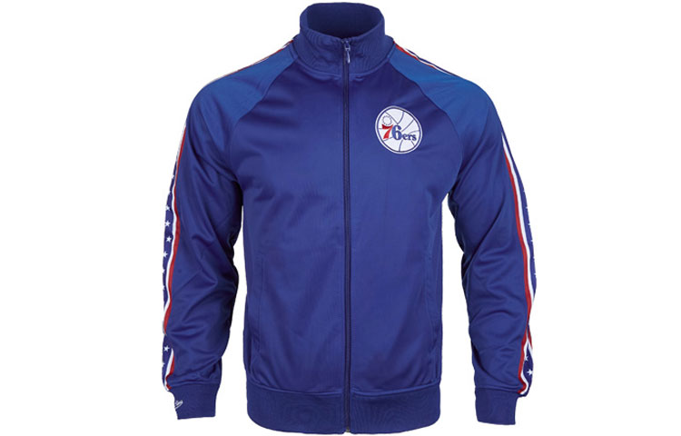 Mitchell Ness Mitchell & Ness Houston Rockets Retro Track Jacket Blue TRJKDA18017-P76ROYA1