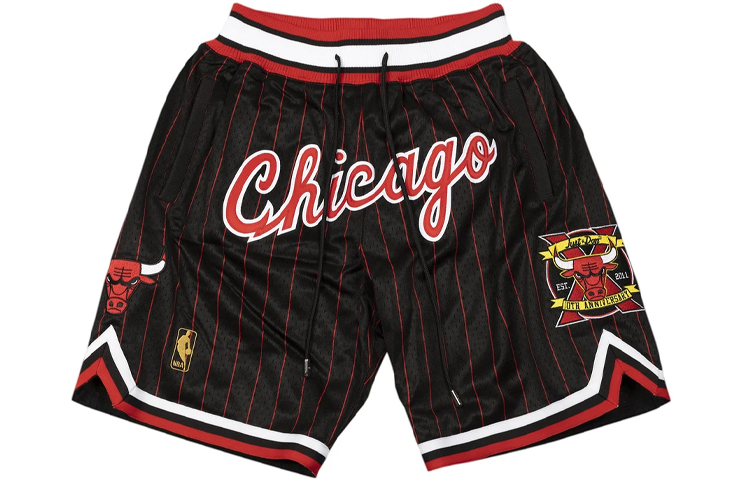 Mitchell Ness Mitchell & Ness Just Don 10th Anniversary 1996 Chicago Bulls Retro Shorts Black SHORMO20260-CBUBKRD96