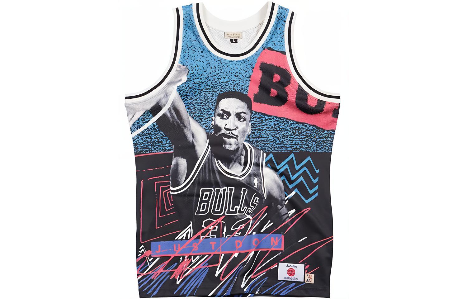 Buy 米切尔尼斯 Mitchell & Ness Just Don 芝加哥公牛 Pippen Grant 复古球衣 黑色 DJY1PTBK-CBUNG180443SPI