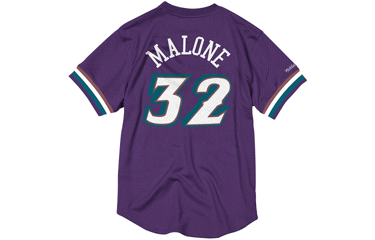 Mitchell Ness Mitchell & Ness Karl Malone Jazz #32 Stripe Basketball Tee Unisex Purple. NNMPSC19040-UJAPURP96KMA 圖 3