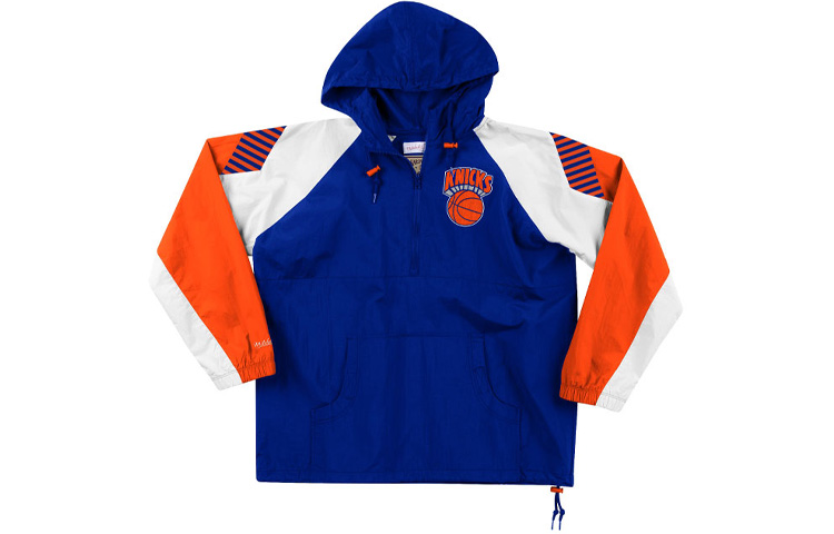 Mitchell Ness Mitchell & Ness Knicks Retro Colorblock Stripe Jacket Unisex Blue OJBF1178-NYKROYA