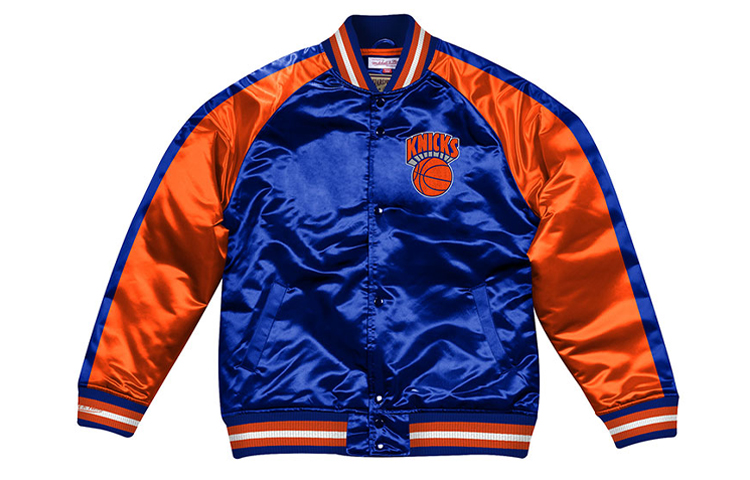 Mitchell Ness Mitchell & Ness Knicks Satin Retro Track Jacket Unisex Royal Blue STJKSC19007-NYKROYA