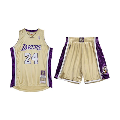 Mitchell Ness Mitchell & Ness Kobe Black Mamba Limited Edition Gold Jersey Set LH04GOLD