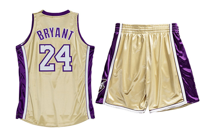 Mitchell Ness Mitchell & Ness Kobe Black Mamba Limited Edition Gold Jersey Set LH04GOLD 圖 3