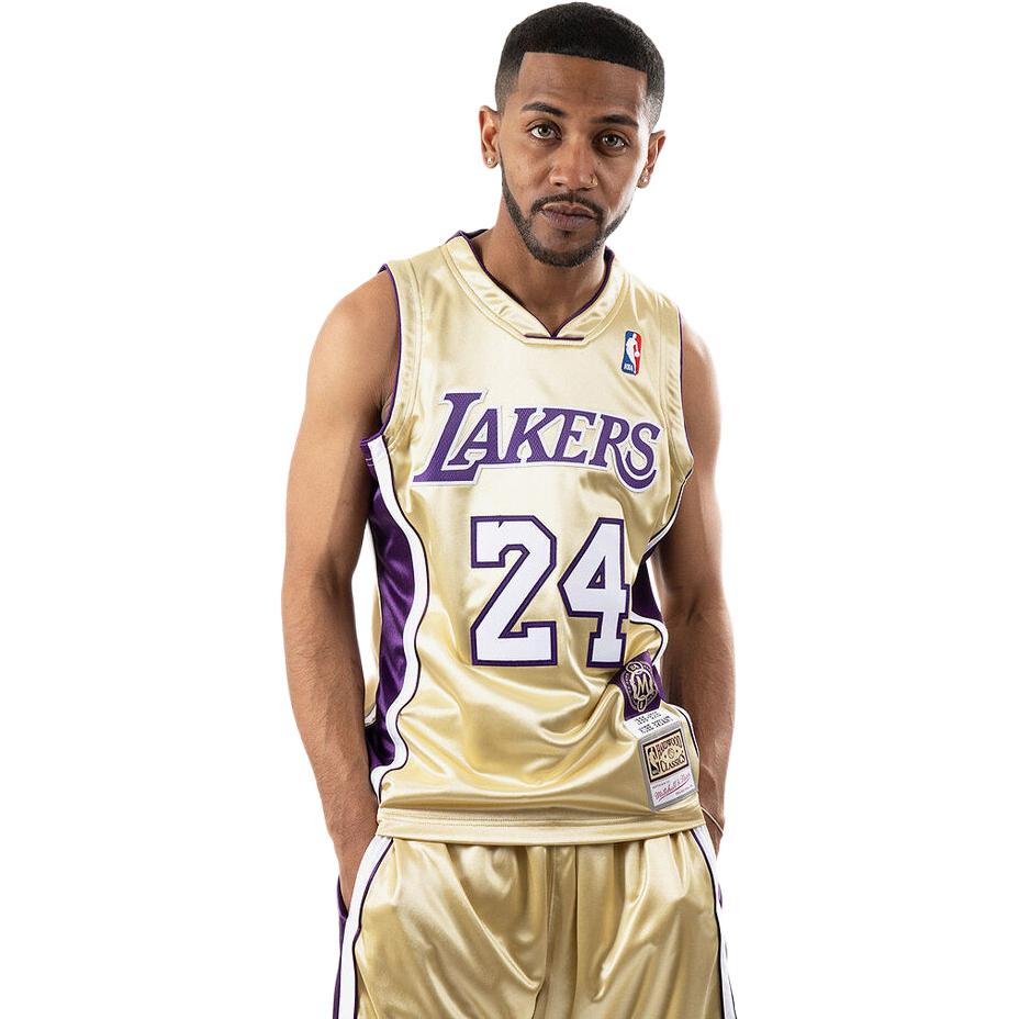 Mitchell Ness Mitchell & Ness Kobe Black Mamba Limited Edition Gold Jersey Set LH04GOLD 圖 4