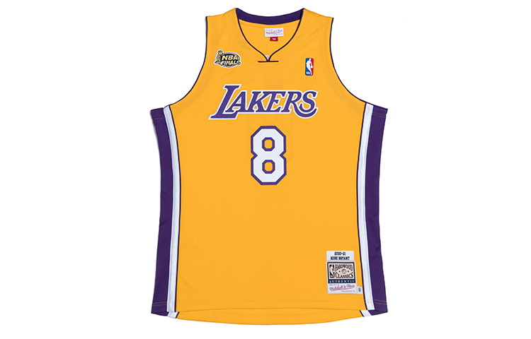 Mitchell Ness Mitchell & Ness Kobe Bryant 00-01 Lakers #8 Finals Yellow Basketball Jersey Unisex AJY4SB19089-LALLGPR00KBR