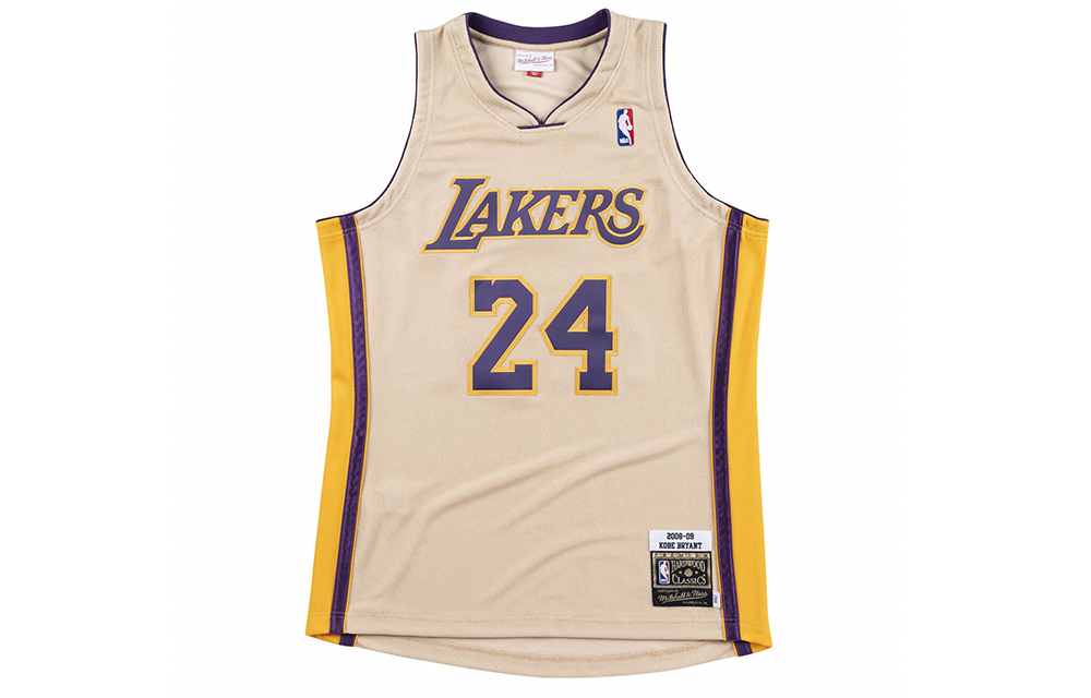 Mitchell Ness Mitchell & Ness Kobe Bryant 24 Lakers '08-'09 Beige Authentic Jersey Unisex NNBJBW18052-LALGOLD08KBR
