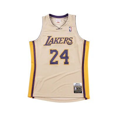Mitchell Ness Mitchell & Ness Kobe Bryant 24 Lakers '08-'09 Beige Authentic Jersey Unisex NNBJBW18052-LALGOLD08KBR