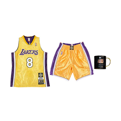 Mitchell Ness Mitchell & Ness Kobe Bryant Reversible Basketball Set Lakers Gift Box Gold Purple. KBMRT005
