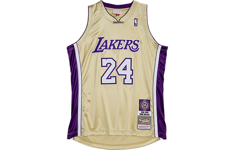Mitchell Ness Mitchell & Ness Kobe Lakers Black Mamba #24 Gold Basketball Jersey Set LH05GOLD