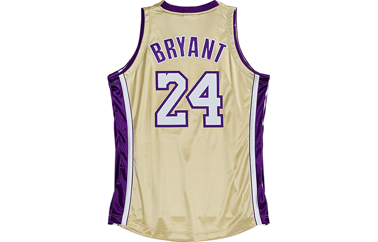 Mitchell Ness Mitchell & Ness Kobe Lakers Black Mamba #24 Gold Basketball Jersey Set LH05GOLD 圖 3
