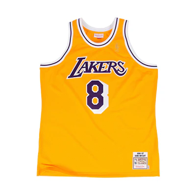 Mitchell Ness Mitchell & Ness LA Lakers '96-'97 Kobe 8 Jersey Yellow 722630296KBRYA