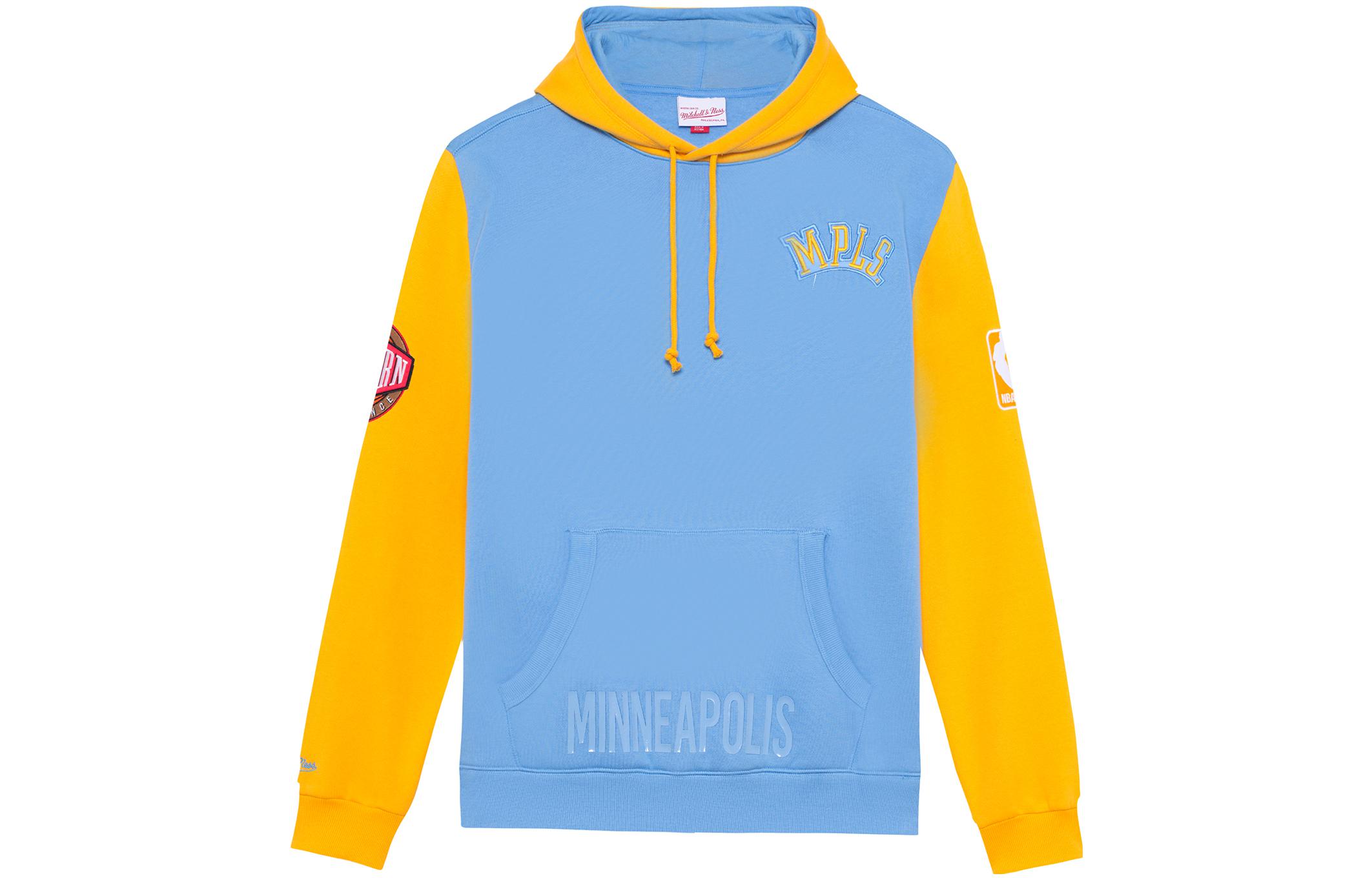 Mitchell Ness Mitchell & Ness Lakers Colorblock Logo Hoodie Jacket Men’s Purple/Gold QTZPAJ19032-LALPURP