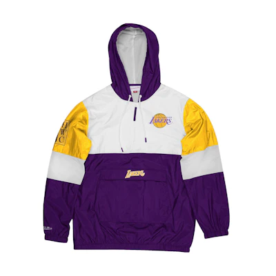 Mitchell Ness Mitchell & Ness Lakers Embroidered Hoodie Black Unisex Long Sleeve Pullover MA211M004CBLACK