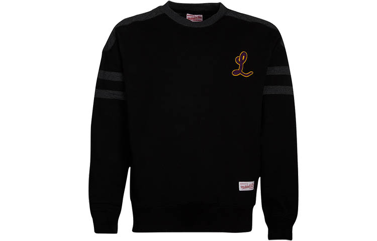 Mitchell Ness Mitchell & Ness Lakers Embroidered Logo Thick Hoodie Unisex Black FPHD3236-LALBLCK