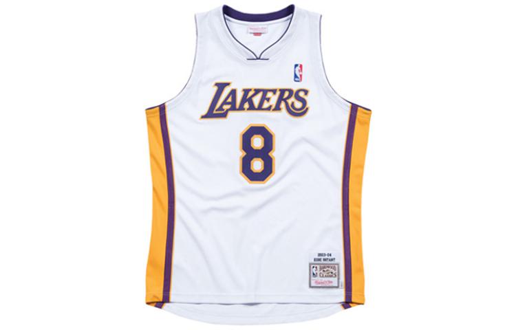 Order Mitchell & Ness Lakers Kobe #8 2003-04 Retro Jersi Putih Uniseks. AJY4CP19003-LALWHIT03KBR