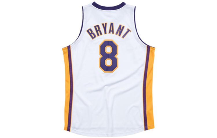 Lookbook Mitchell & Ness Lakers Kobe #8 2003-04 Retro Jersi Putih Uniseks. AJY4CP19003-LALWHIT03KBR
