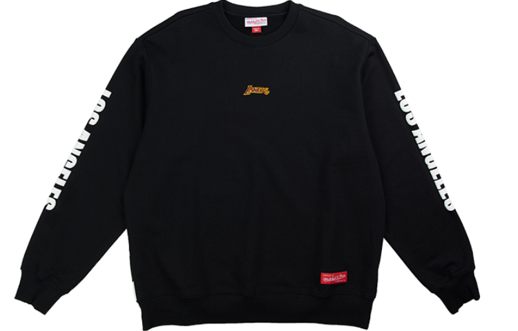 Mitchell Ness Mitchell & Ness Lakers Logo Colorblock Pullover Sweatshirt Unisex Purple FPHDDA19007-LALPURP