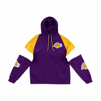 Mitchell Ness Mitchell & Ness Lakers Logo Crewneck Sweatshirt Beige Unisex MA13M021C-BEIGE