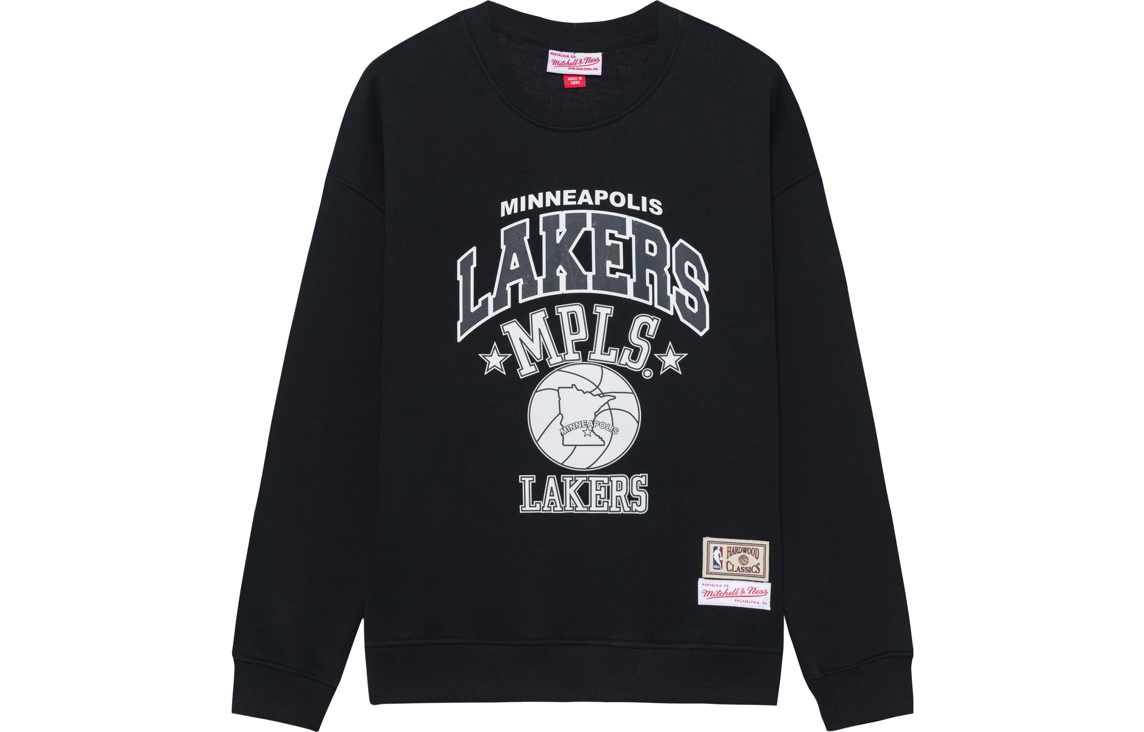 Mitchell Ness Mitchell & Ness Lakers Logo Hoodie Beige Unisex Pullover Long Sleeve MA13M018C-BEIGE