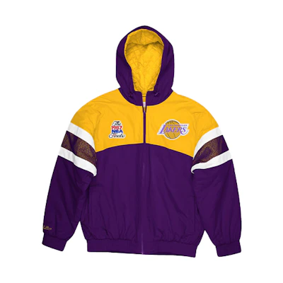Mitchell Ness Mitchell & Ness Lakers Mesh Panel Hooded Jacket Unisex - Purple FLZPMI19023-LALPURP
