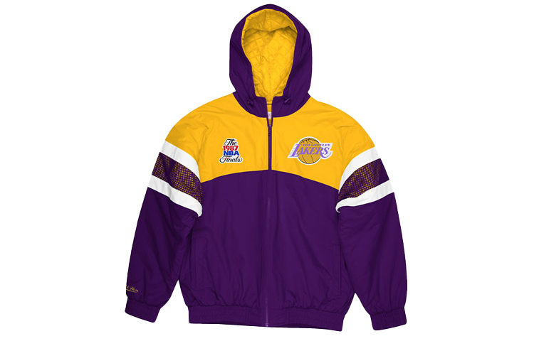 Order Jaket Hoodie Lakers Mesh Panel Mitchell Ness Unisex - Ungu FLZPMI19023-LALPURP