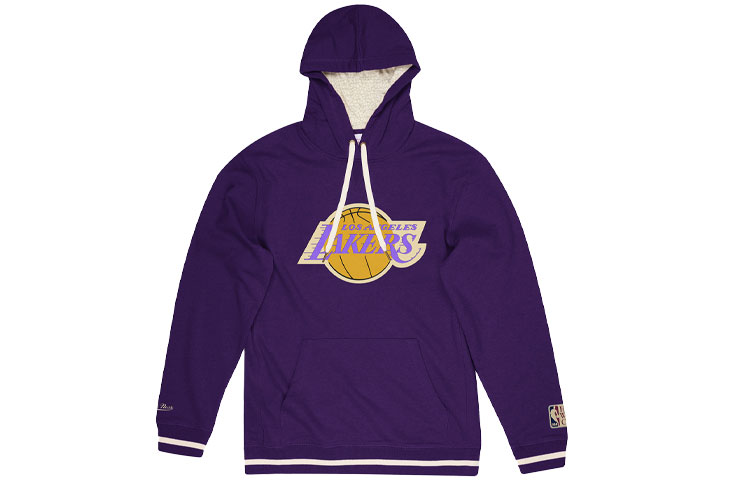 Mitchell Ness Mitchell & Ness Lakers Purple Hoodie Pullover Sweatshirt Unisex Casual Colorblock FPHDBW18072-LALPURP