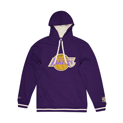 Mitchell Ness Mitchell & Ness Lakers Purple Hoodie Pullover Sweatshirt Unisex Casual Colorblock FPHDBW18072-LALPURP