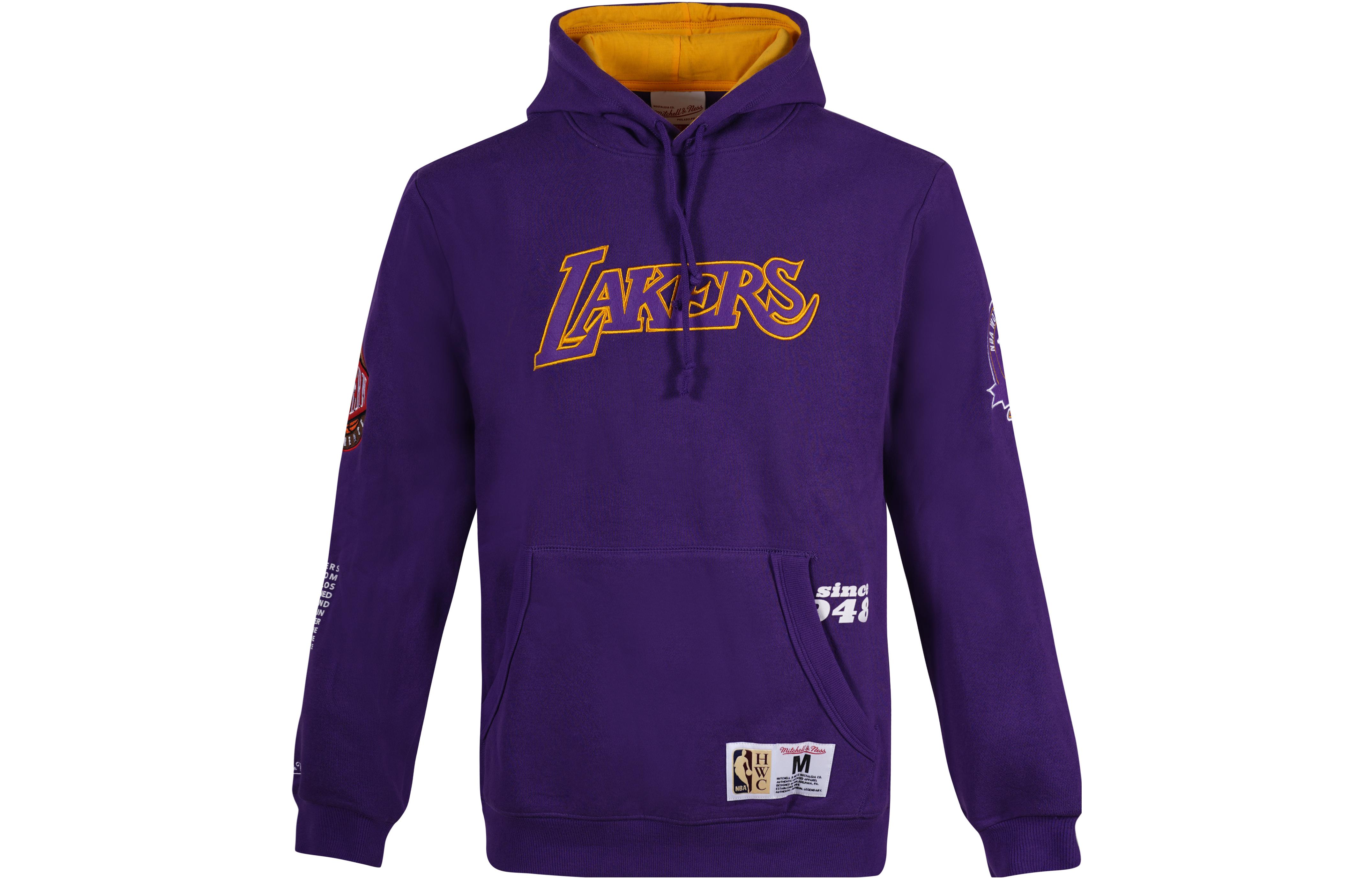 Mitchell Ness Mitchell & Ness Lakers Retro Basketball Hoodie Black () FPHDBW18063-LALBLCK