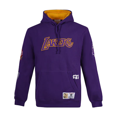 Mitchell Ness Mitchell & Ness Lakers Retro Basketball Hoodie Black () FPHDBW18063-LALBLCK