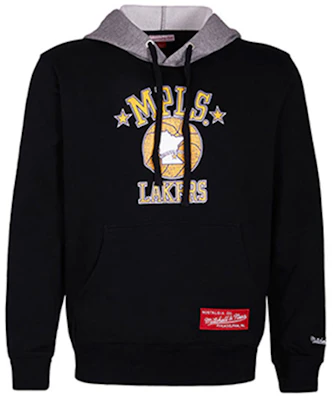 Mitchell & Ness 湖人復古標誌連帽衫 男女通用 黑色套頭上衣 MNHD19-03 Buy Mitchell & Ness 湖人復古標誌連帽衫 男女通用 黑色套頭上衣 MNHD19-03