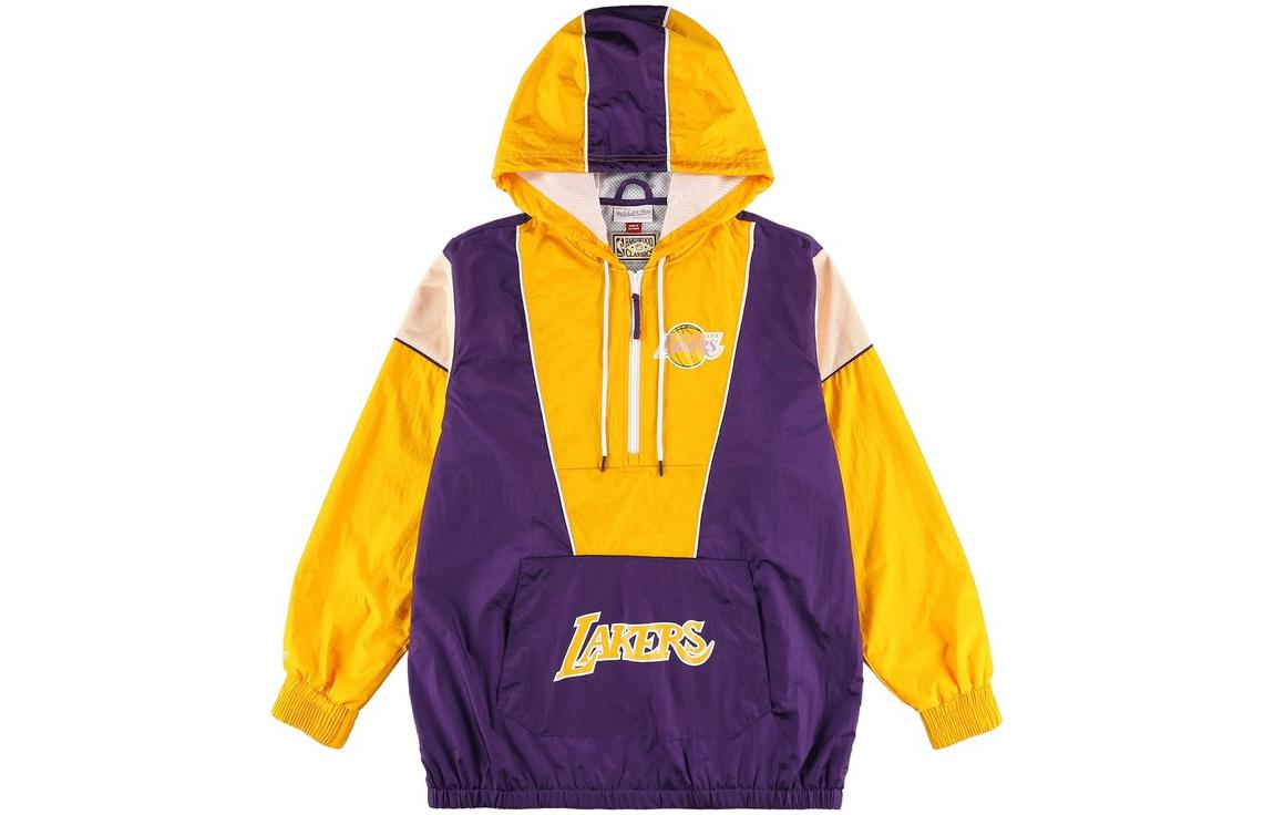 Mitchell Ness Mitchell & Ness Lakers Yellow Logo Hoodie Unisex FPHD5278-LALYYPPPYELL