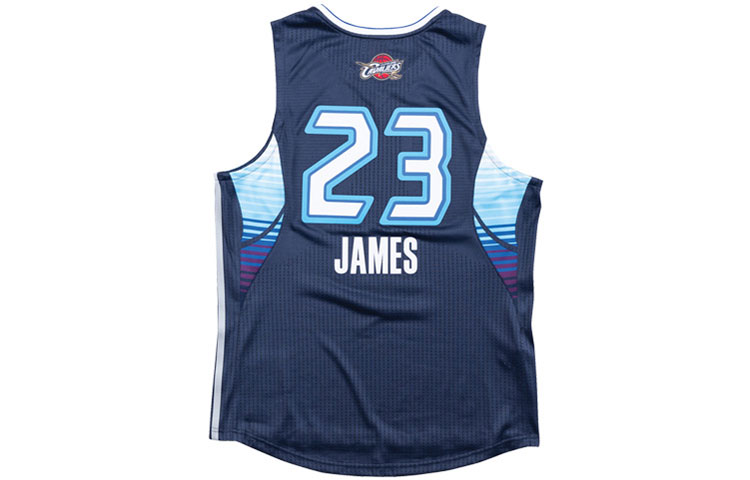 Mitchell Ness Mitchell & Ness LeBron James #23 NBA 09 All-Star Retro Basketball Jersey Blue. AJY4EL18003-ASENAVYLJA09 圖 3