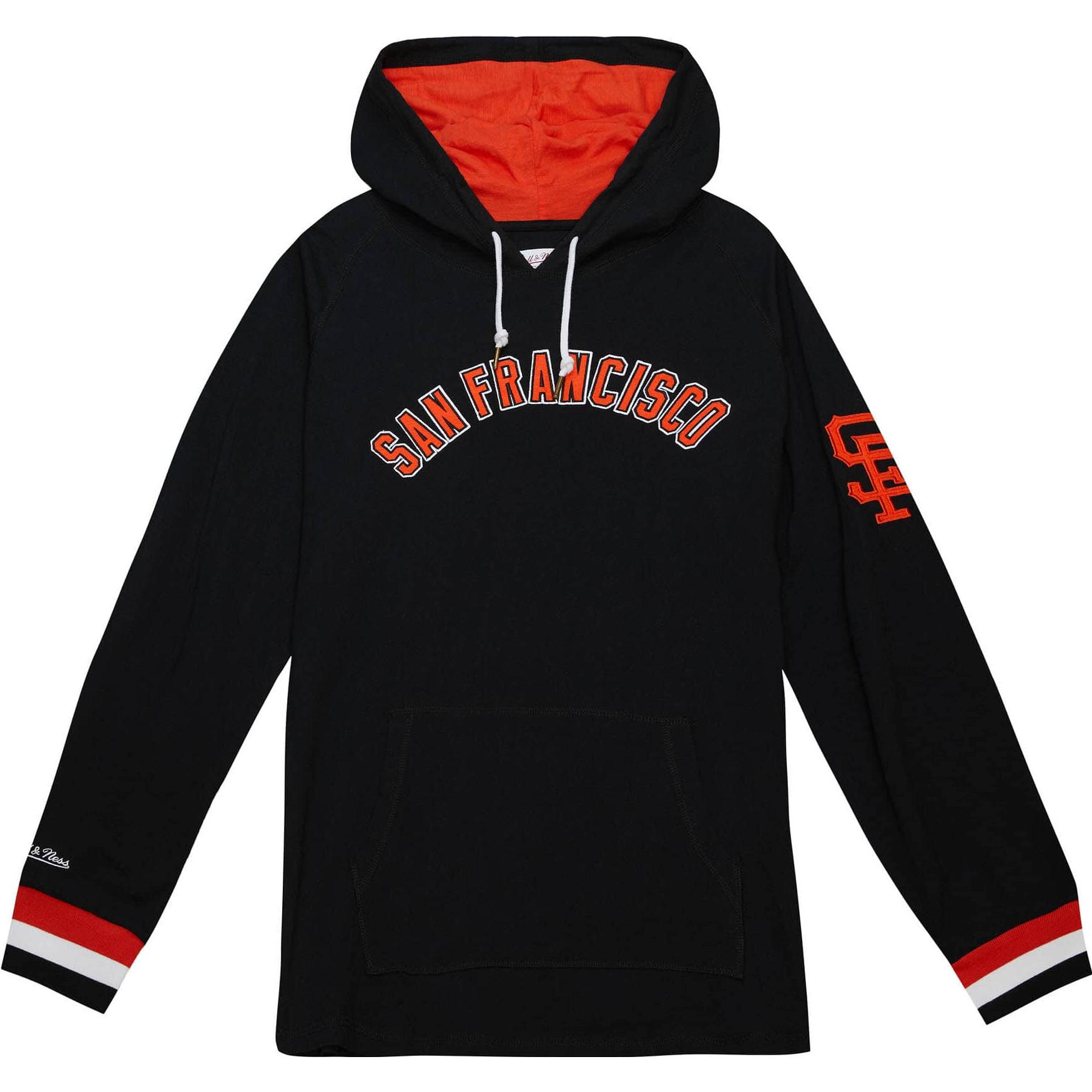 Mitchell Ness Mitchell & Ness Legendary Bamboo Giants Print Hoodie Black Long Sleeve THOD4999-SFGYYPPPBLCK