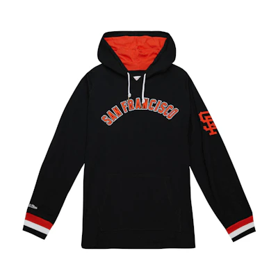 Mitchell Ness Mitchell & Ness Legendary Bamboo Giants Print Hoodie Black Long Sleeve THOD4999-SFGYYPPPBLCK