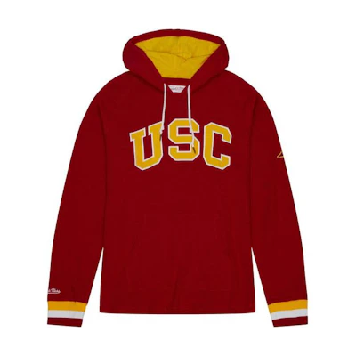 Mitchell Ness Mitchell & Ness Legendary Slub LS Hoodie USC Print Pullover Red - THOD4999-USCYYPPPCRIM