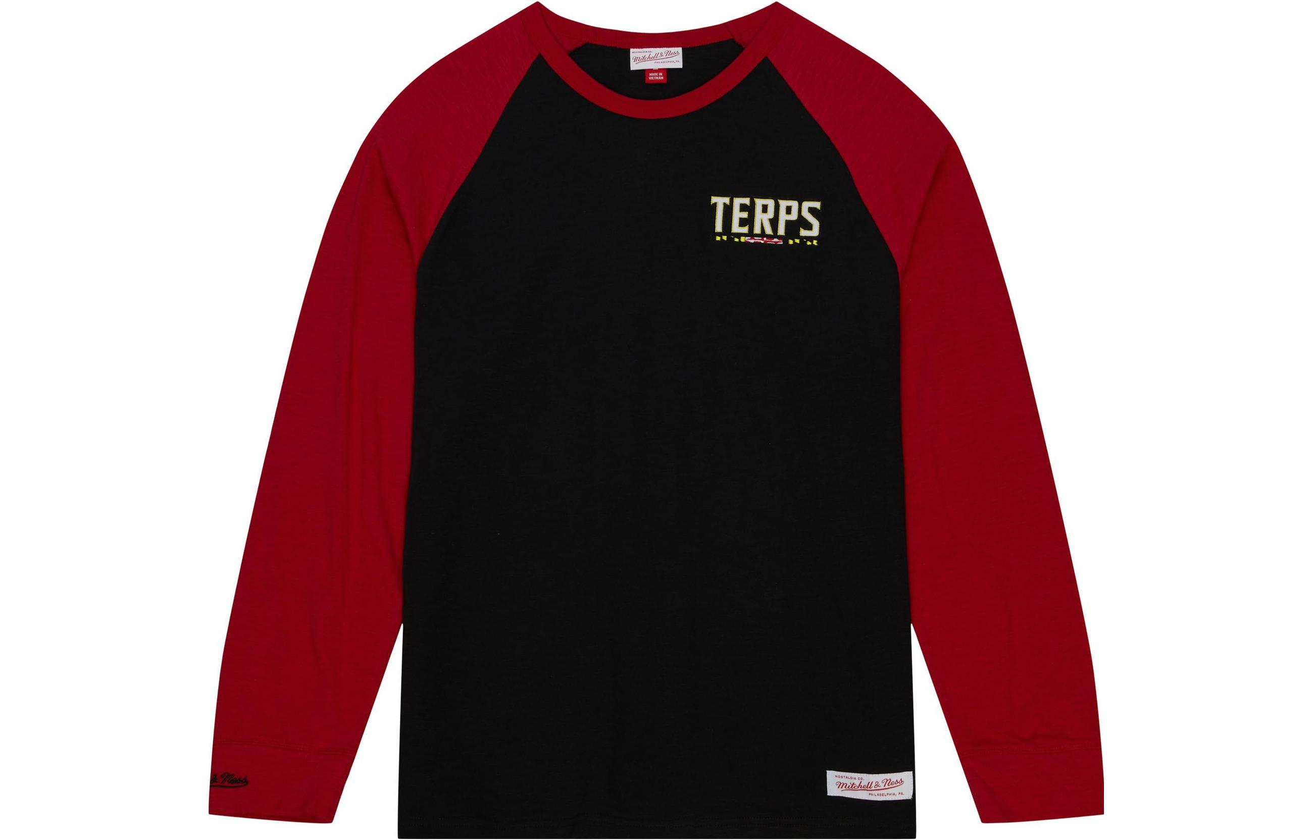 Mitchell Ness Mitchell & Ness Legendary Slub LS Tee University of Maryland Crewneck Sweatshirt TCRW5508-UMAYYPPPRDBK