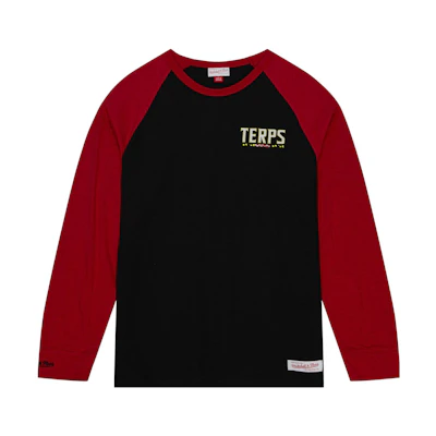 Mitchell Ness Mitchell & Ness Legendary Slub LS Tee University of Maryland Crewneck Sweatshirt TCRW5508-UMAYYPPPRDBK