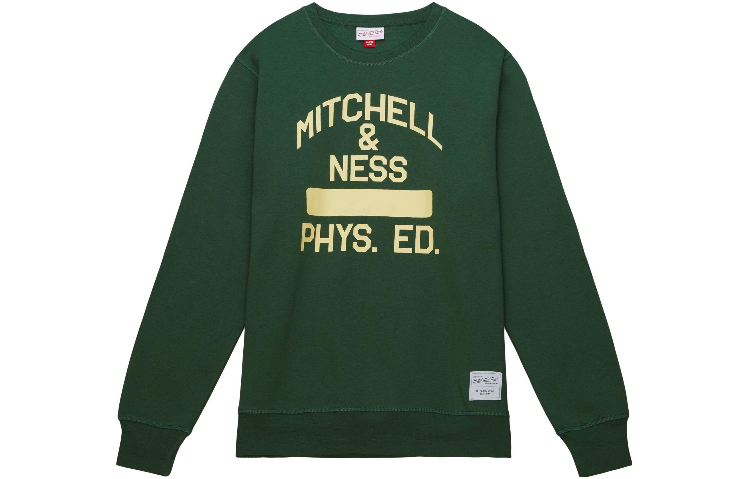 Mitchell Ness Mitchell & Ness Letter Graphic Print Red Crewneck Sweatshirt Loose Fit FCPO5512-GEOYYPPPSCAR