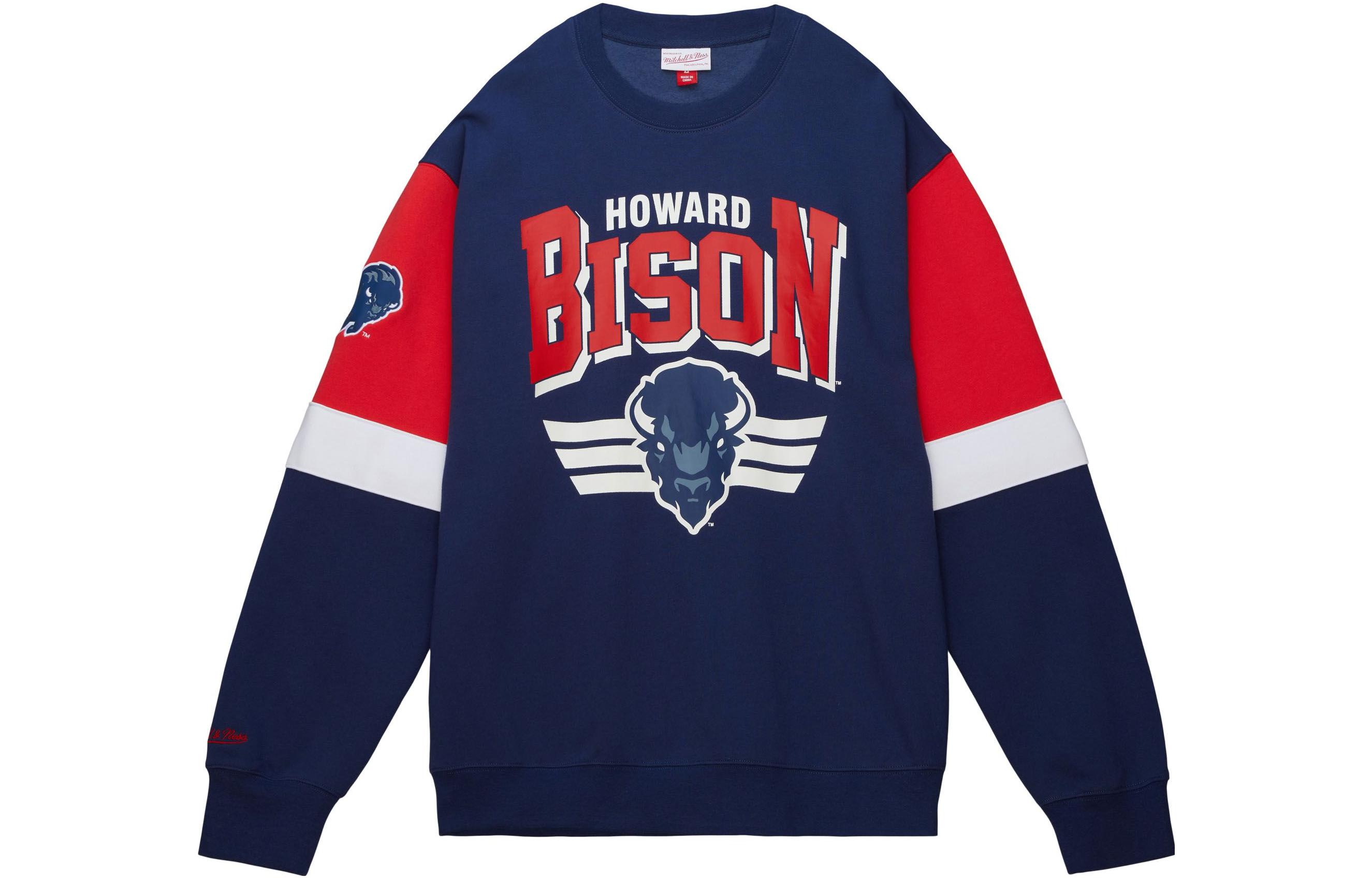 Mitchell Ness Mitchell & Ness Letter Pattern Print Casual Sweatshirt Navy Blue () FCPO5512-NJNYYPPPROYA