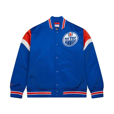 Mitchell Ness Mitchell & Ness Letter Print Button-Up Jacket Blue OJBF1178-ABRYYPPPROYA